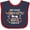Navy and Red, variant on Inktastic My Dad Graduated and I'm Super Proud Boys or Girls Baby Bib