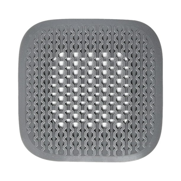 Tapete de drenaje de silicona, protectores de drenaje, tapete para drenaje de piso multiusos, cubierta de bañera para Hotel, bañera, lavandería y baño Estilo de filtro gris Macarena Cubierta de drenaje de piso