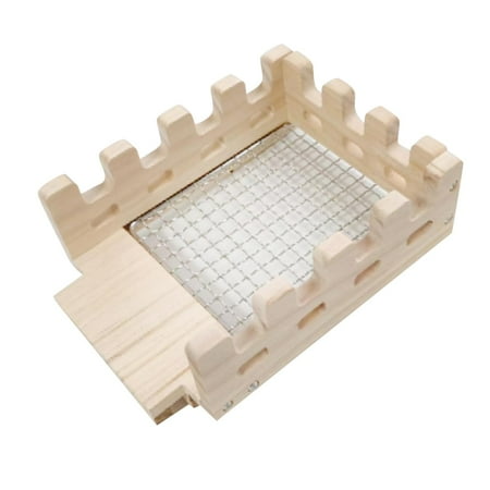 Serenable Habitat Decor Sleeping Nest Solid Wood Hamster Hideout Small Pets Activity Toy for Gerbil Hedgehog Hiding A