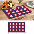 thumbnail image 6 of 4th of July Red Blue Plaid Placemats Set of 8 Independence Day Checkered Place Mats Indoor Wipeable Table Mats Washable Cloth Dining Table Placemats for Kitchen Holiday Party Home Decor 13x19 Inch, 6 of 9