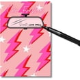 thumbnail image 4 of Car Freshie Insert Cards  50 pk 4x6 Lightning Bolt Stars Hot Pink fits in 5x7 for Holographic Bags Freshie Scent Label Care Instruction Cardstock, 4 of 5