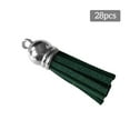 thumbnail image 3 of 28 Pieces Keychain Charms Creative Delicate Keyring Pendant Tassels Simple Handbag Decor Tassel Craft Decoration DIY Accessory Army green, 3 of 9