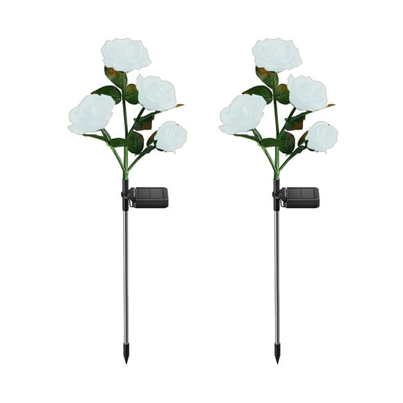 TopLLC Solar Lights Outdoor Solar Garden Lights - 4 Head Floral Sway Light Solar Light-Solar Sway Lights- Sway With The Wind- Solar Outdoor Lights- Solar Garden Decorative Lights- Patio Ya