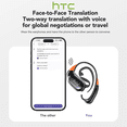 thumbnail image 5 of HTC NE27 Wireless Earbuds with LCD Touchscreen for Gaming Wireless Bluetooth6.0 Headphones AI Translation 134 Languages Real-time, 5 of 12