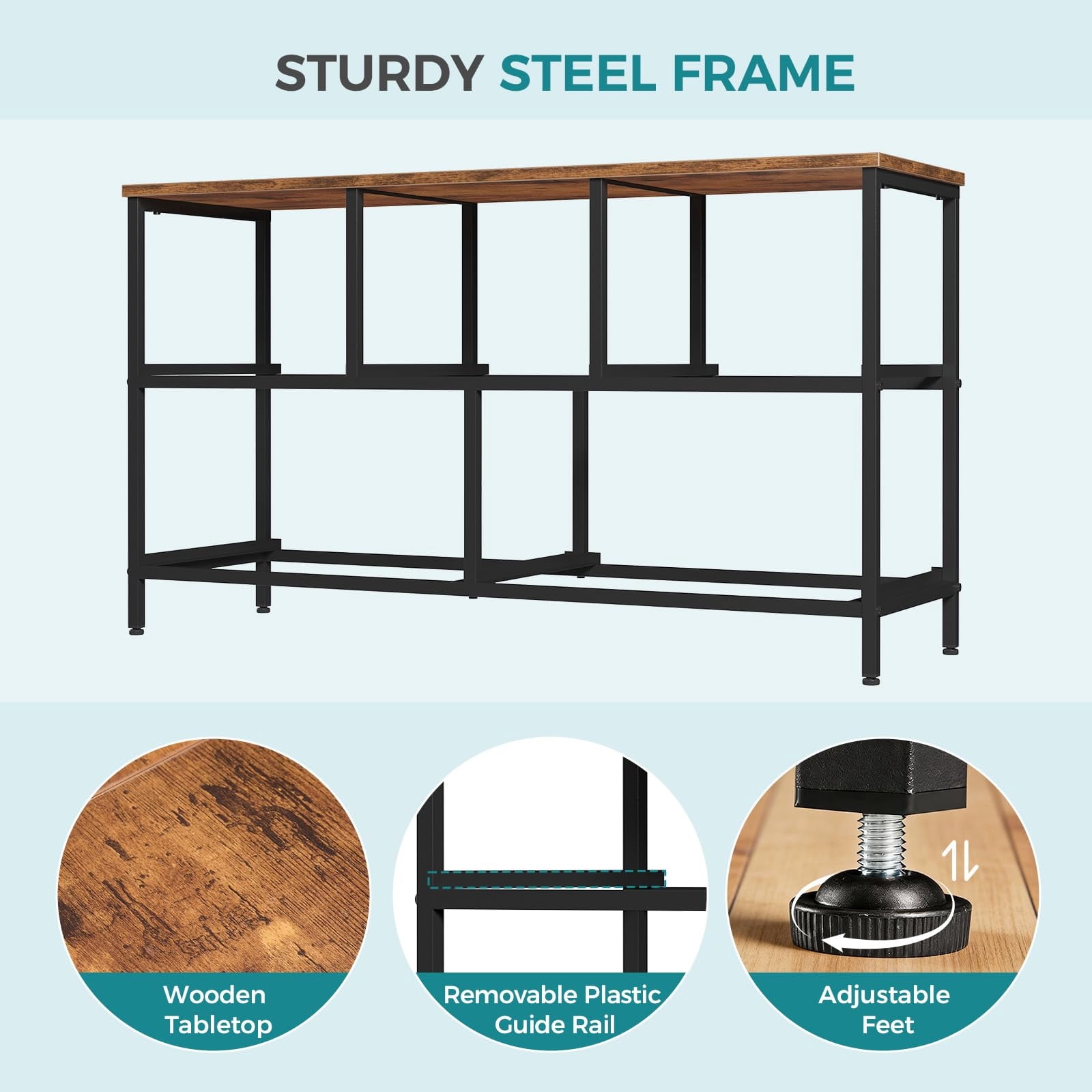 Telyra 5-Drawer Fabric Dresser TV Stand Organizer with Wood Top and Metal Frame, Floral Painted