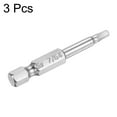 thumbnail image 3 of Uxcell 7/64" Magnetic Hex Head Screwdriver Bit, 1/4" Hex Shank 2" Length S2 Steel Power Tool, 3 Pack, 3 of 5