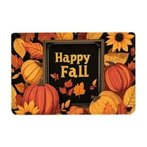 CuiLiyq Halloween Door Mat, Fall Pumpkin Maple Leaves Floor Mat, Halloween Decorative Floor Rug Welcome Mats Outdoor (23.6" x 15.8")