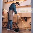 thumbnail image 7 of Efoee Dust Pans with Long Handle Set 36.6 Inch Commercial Dust Pan with Comb Large Plastic Stand up DustPans for Outdoor Indoor Restaurant Home Office Floor Cleaning,Black, 7 of 7