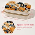 thumbnail image 5 of Tangerine Velvet Portable Earring Holder with Removable Compartment - Gift-Worthy Jewelry Stand and Travel Organizer with Necklace Holder, 5 of 7