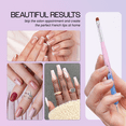 thumbnail image 3 of Ivy L Premium 2 Way Frech Manicure Gel Nail Brush and Dotting Tool - Pink Blue Wood Handle - Size 6, 3 of 7