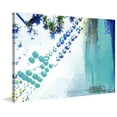 thumbnail image 3 of "Umbrella Blues" Painting Print on Wrapped Canvas, 3 of 5