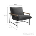 thumbnail image 3 of Raya Lounge Chair and Ottoman in Charcoal, 3 of 9