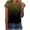 Khaki, variant on Aoochasliy Blouses for Women Women's Fashion Casual Round-Neck Digital Print Short Sleeve T-Shirt Top Blouse