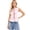 Red, variant on Women's Tanks & Camis Tie Front Sleeveless Ruffle Peplum Top Casual V Neck Loose Flowy Blouse Blue S