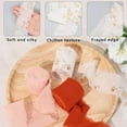 thumbnail image 5 of 3 Style Floral Fringe Chiffon Ribbon 15Ydsx1.7In Frayed Edge Fabric Silk Handmade Chiffon Ribbon Set DIY, 5 of 9