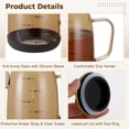 thumbnail image 3 of 27 oz Olive Oil Dispenser Bottle, Drip-less Glass Oil Bottle with Leakproof Lid & Handle, Amber Cooking Vinegar Container for Kitchen Counter or Dining Table, 3 of 6