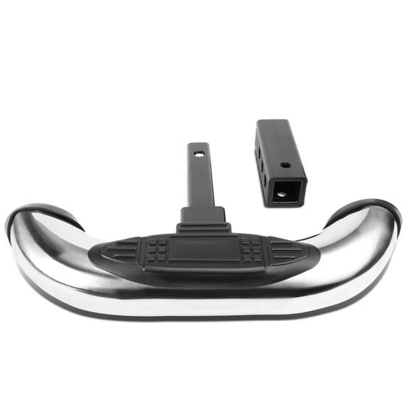 DNA Motoring HITST-SS For 18" x 3.25" Pedal Class II / III Receiver Hitch Step Bar (Chrome) Fits select: 1990-2017 FORD F150, 1999-2017 CHEVROLET SILVERADO