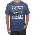 thumbnail image 2 of Wild Bobby Respect The Locals Save Our Oceans Whale Animal Lover Men Graphic Tee, Vintage Heather Blue, 3X-Large, 2 of 6