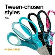 Fiskars Student Scissors, 7, Pointed, School Supplies for Kids 12 & Older, Red