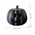 thumbnail image 3 of Fall Home Decor Indoor, Spooky Halloween Decorations, Small Pumpkin Decor, Pumpkin Decorations for Home, Light Up Halloween Decorations, Smiling Vintage Black Ceramic Pumpkin Tea, 3 of 6