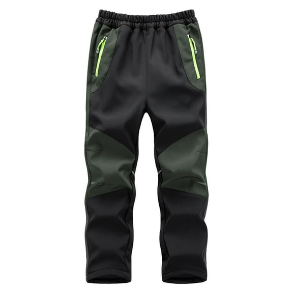 breaise Winter Pants for Boys Girls Snow Ski Pants Fleece Lined Water Resistant Softshell Hiking Pants Pocket Hiking Pants