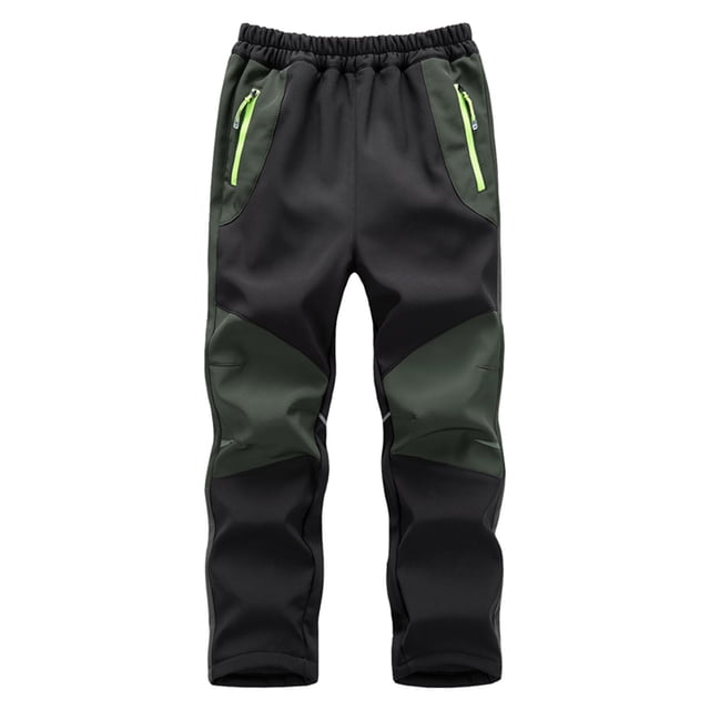 Pantalon de Neige pour Garçons et Filles Coupe-Vent Imperméable Pantalon Matelassé Épaissi Chaud Pantalon en Duvet Pantalon de Randonnée en Plein Air Pantalon de Ski