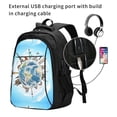 thumbnail image 2 of Easygdp World Travel Mochila para Laptop de Viaje con Puerto USB, Mochila para Laptop con Puerto de Carga USB para Mujeres y Hombres, 2 of 7