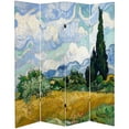 thumbnail image 3 of Red Lantern 6 ft. Tall Van Gogh Canvas Folding Screen - Almond Blossoms/Wheat Field, 3 of 10