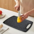 thumbnail image 2 of Plastic Cutting Boards for Kitchen, Dishwasher Safe, Extra Large Meat Cutting Board with Grooves, Non-Slip Handle with Grinding Area for Safe Use Akmoler | Black, 2 of 9