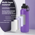 thumbnail image 6 of Arcticwind 40oz/1200ml Stainless Steel 304 Insulated Water Bottle with Handle - Large Capacity Thermal Cup for Outdoor, Travel, Sports, Camping & Hiking, Portable & Leakproof (BPA-Free), Purple, 6 of 8