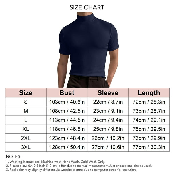 Camiseta manga corta cuello alto hombre hotsell