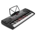 thumbnail image 3 of Hamzer Piano con teclado de 61 teclas con teclas iluminadas, parlantes incorporados, soporte, banco y etiquetas para teclas - Juego de teclado musical electrónico portátil para principiantes, 3 of 5