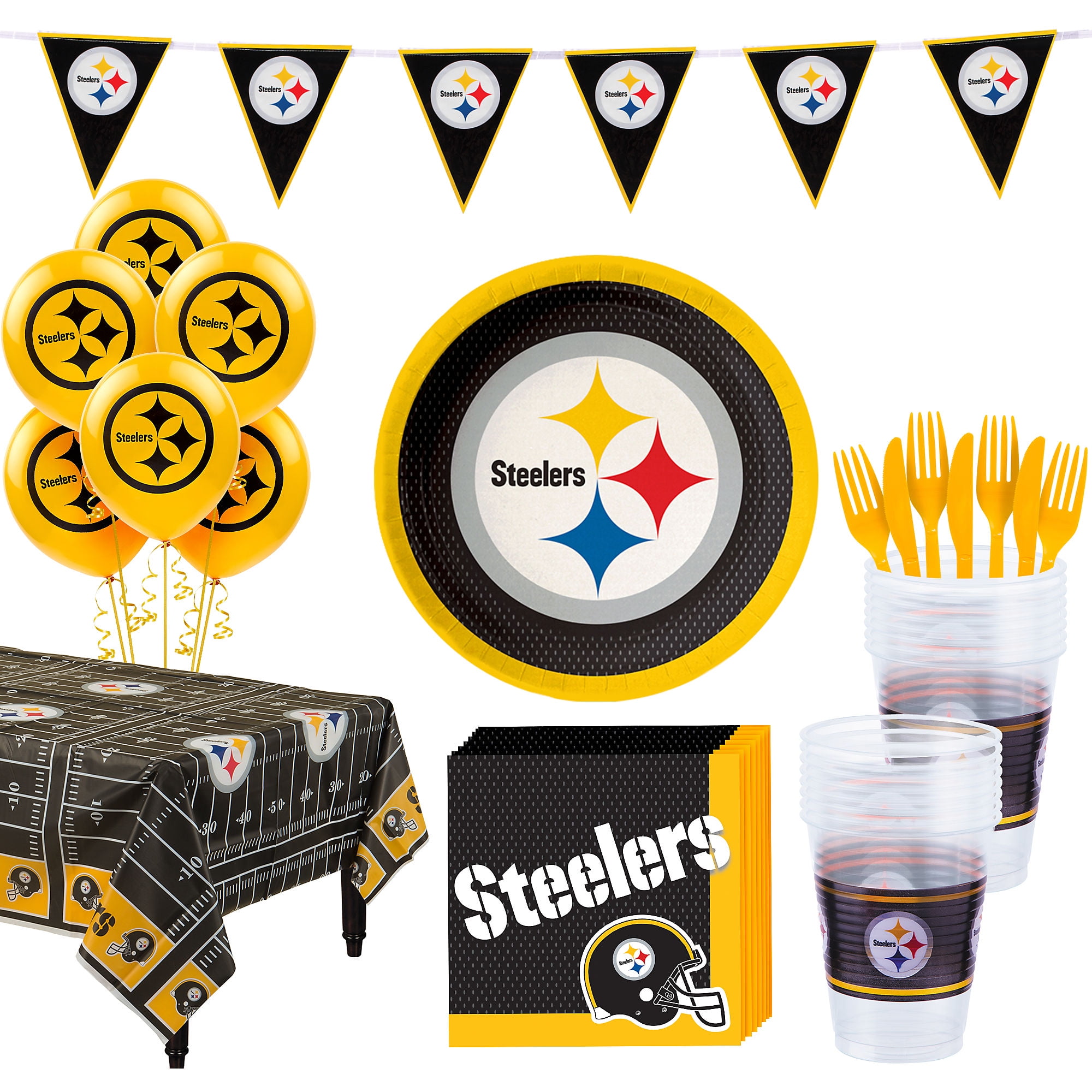 Party City Super Football Party Supplies for 18 Guests, Include Plates