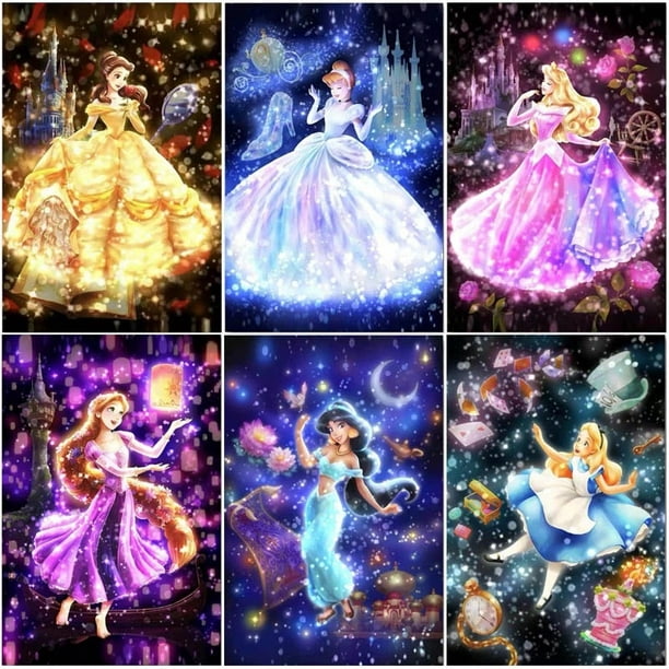 Disney 5d Diy Diamond Painting Mosaic Cartoon Princess Diamond