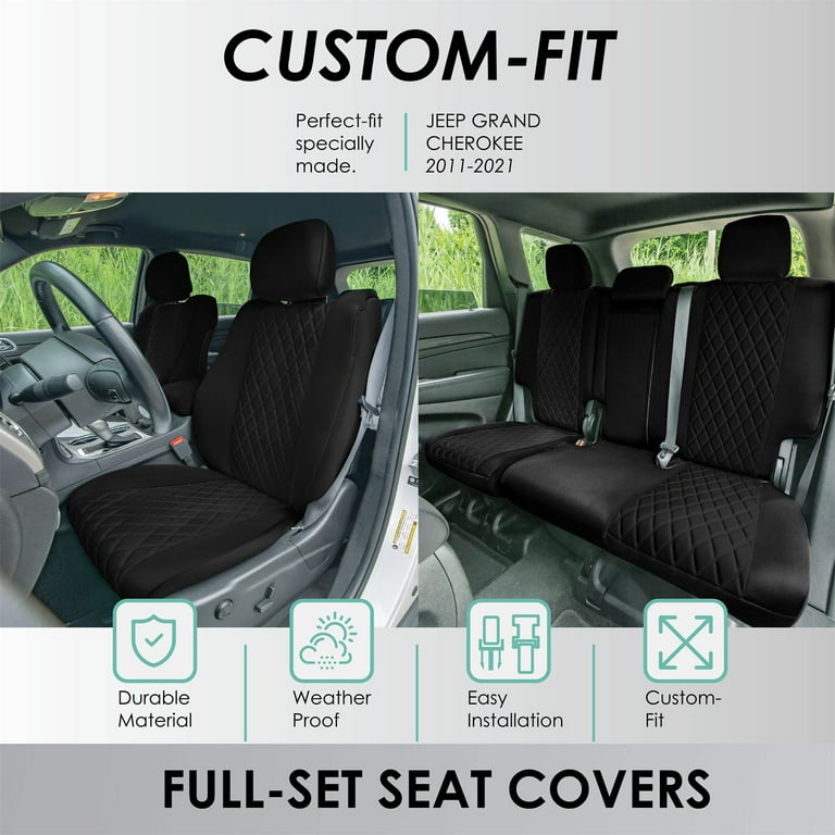 FH Group Custom Fit Neoprene Car Seat Cover for 2011 2021 Jeep