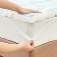thumbnail image 3 of Ultra-Soft Cooling 2" Mattress Topper (Full, Light Blue), 3 of 5