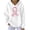 White breast cancer shirts for women, variant on Nfurl Breast Cancer Awareness Shirts for Women Pink Ribbon Printed Long Sleeve Graphic Hoodies with Pockets Gifts for Breast Cancer Survivor White,S