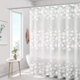 thumbnail image 1 of Cortina de ducha impermeable a prueba de moho, juego de cortinas de baño gruesas, cortina de partición sin perforaciones, cortina de puerta, cortina de ventana, 1 of 6