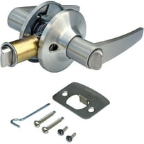 Brushed Nickel Interior Lever Privacy Door Lock for Mobile Home (1)
