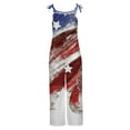 thumbnail image 4 of ZVAVZ Bib Belt, Festival Clothing for Women 4Th of July Jumpsuit Summer Sleeveless Wide Leg Romper Loose Fitting Casual Overalls Boho Jumpsuit, 4 of 4