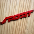 thumbnail image 3 of Set of 3 Alloy SPORT Emblem, Car Side Fender Rear Trunk Logo Badge Decals(Black,Silver Color,Red), 3 of 5