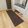 thumbnail image 3 of Ottomanson Non-Slip Hallway Runner Rug 20" x 59" Stain-Resistant Low Pile Carpet for Kitchen, Brown, 3 of 13