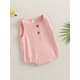 thumbnail image 3 of Vestido de bebé niño color sólido sin mangas O-cuello botón mono Nituyy Jersey con botones para bebé, 3 of 5