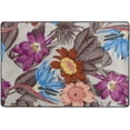 thumbnail image 4 of SKYSONIC 36x24in Colorful Flowers Area Rug, Gray Non-Slip Floor Carpet for Indoor Living Dining Room Bedroom, 4 of 7
