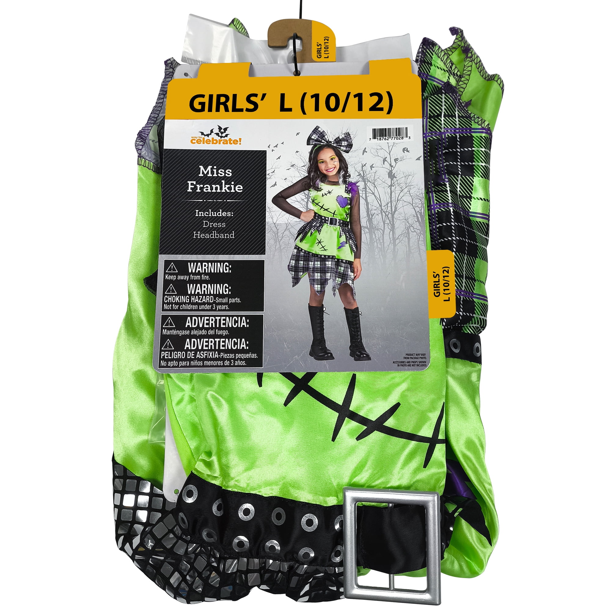 Miss Frankie Halloween Costume for Children, Girls' Size L (10/12), by Way to Celebrate