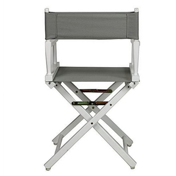 Casual Home 18" Director's Chair White Frame with Grey Canvas