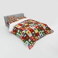 thumbnail image 2 of Ambesonne Christmas Bedding Set 4 Pcs, Santa Gift Boxes Squares, Queen, Multicolor, 2 of 2
