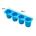 thumbnail image 2 of Mold for Whiskey Ice Tray – 4 Nice round Ice Cupsblue, 2 of 5