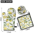 thumbnail image 6 of Oven Mitts and Pot Holders Sets 2Pcs, 100% Cotton Heat Resistant, Lemon Extra Long Oven Gloves Potholder for Kitchen Cooking Baking Decoration, 6 of 7