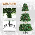 thumbnail image 4 of Topbuy 6ft Pré-Décoré Vacances Arbre de Noël Unlit Pin Artificiel W / Baies Rouges, 4 of 10